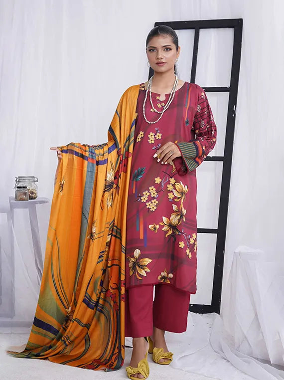 Sunlight Printed Linen Collection 2024 By AR Textile (D-01)