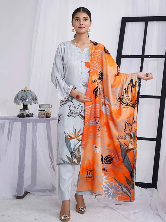 Sunlight Printed Linen Collection 2024 By AR Textile (D-02)