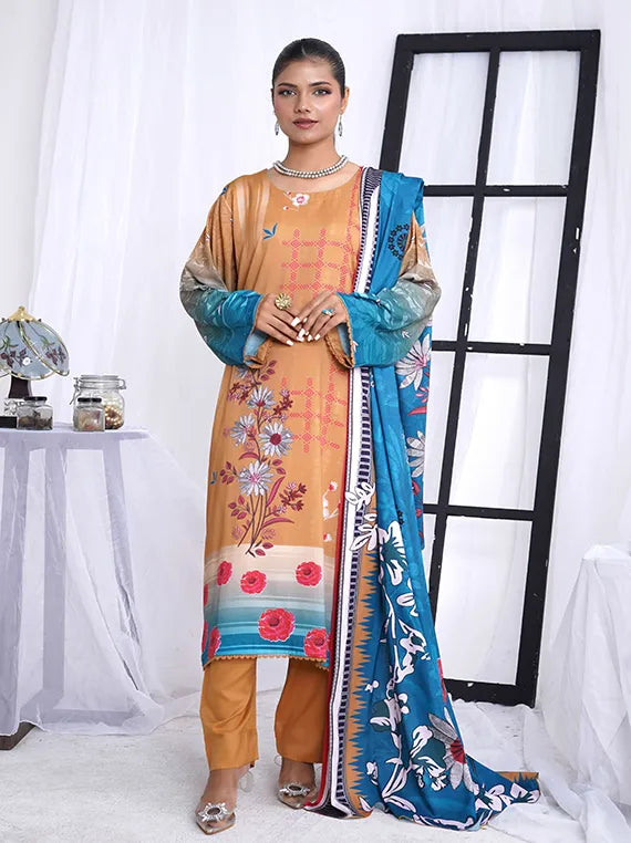 Sunlight Printed Linen Collection 2024 By AR Textile (D-03)