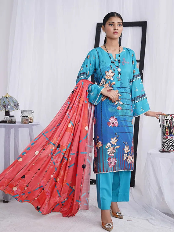 Sunlight Printed Linen Collection 2024 By AR Textile (D-04)