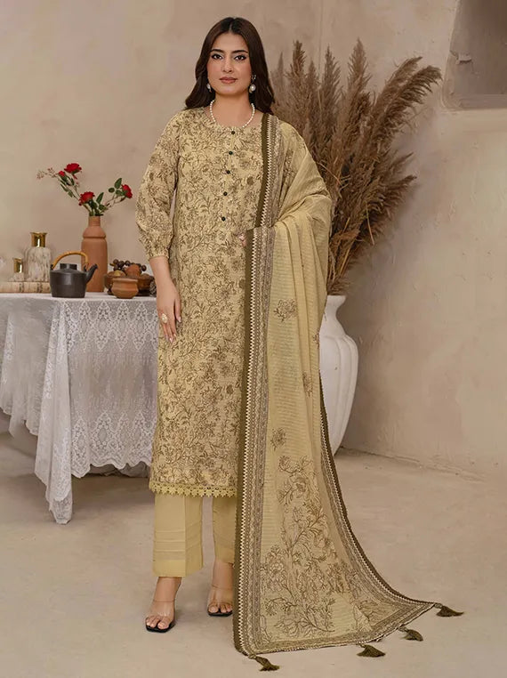 Sweet Florals by Zara Meer Lawn Collection 2026 Vol-411 (D-03)