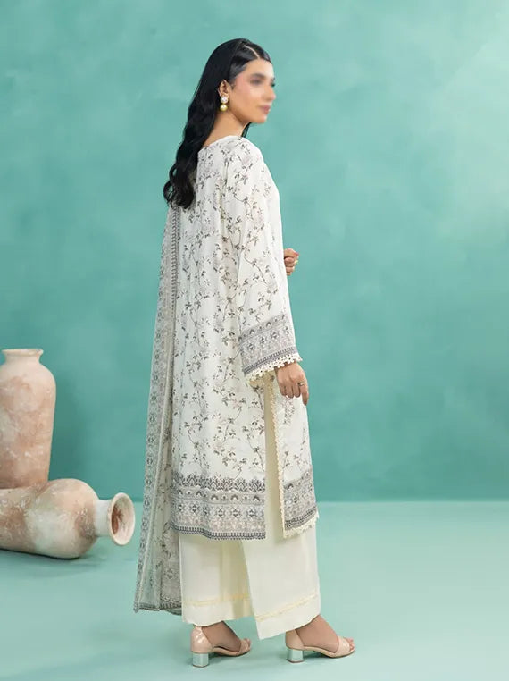 TEHZEEB by Fantak Embroidered Slub Staple Collection 2025 (D-06)