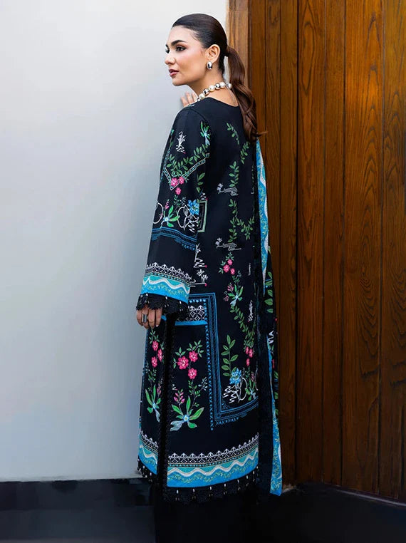 THE BREEZE Printed Lawn Collection 2026 by Naqsh (Moonlit Noir-00250)