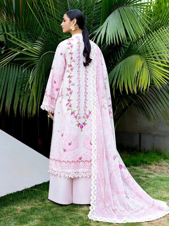 THE BREEZE Printed Lawn Collection 2026 by Naqsh (Pink Aurora-00251)