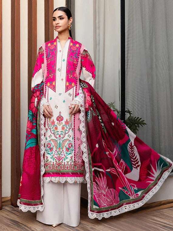 THE BREEZE Printed Lawn Collection 2026 by Naqsh (Rosé Dream-00256)