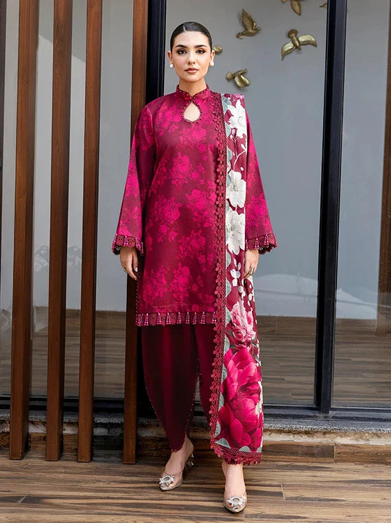 THE BREEZE Printed Lawn Collection 2026 by Naqsh (Rose Whisper-00247)