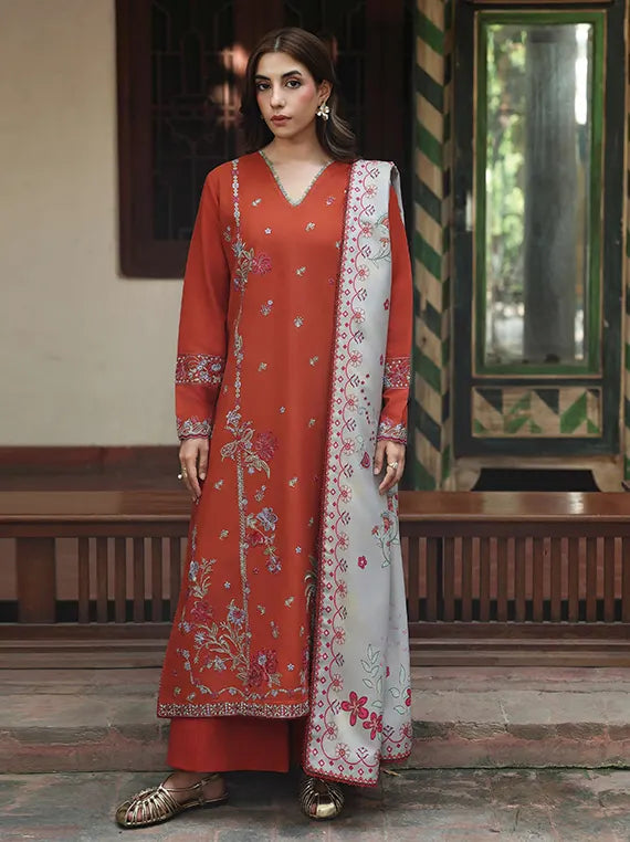 THE HEIRLOOM by Seran Unstitched Khaddar Collection 26 (AURILIA D-03)