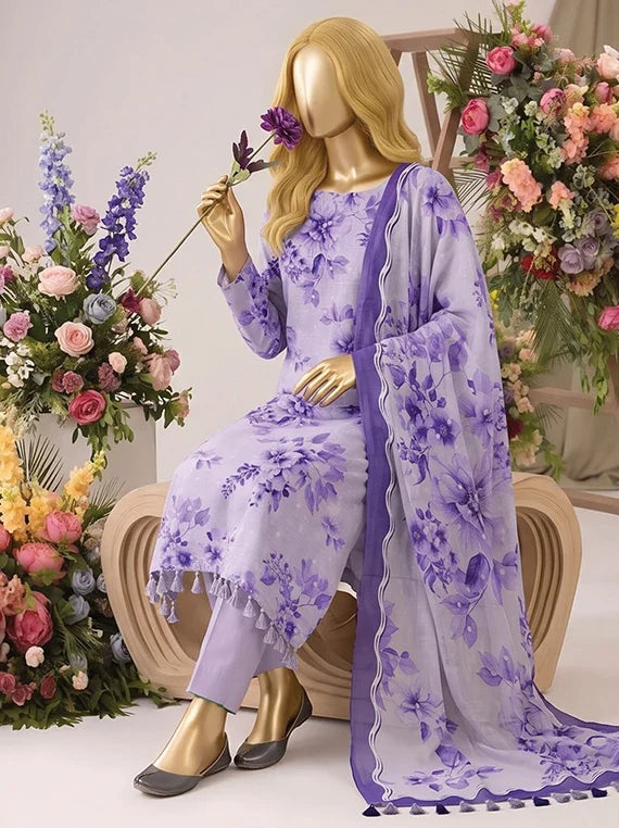 Tabinda by ABC Staple Slub Printed Unstitched Collection'26 (D-01)