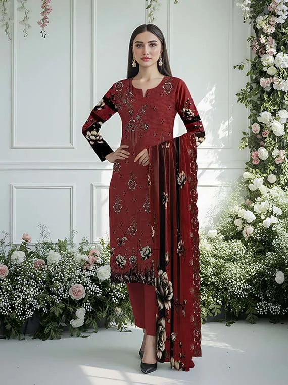 Tanzila EMB Bana Dora Linen Collection 2025 By Bin Atta (D-04)