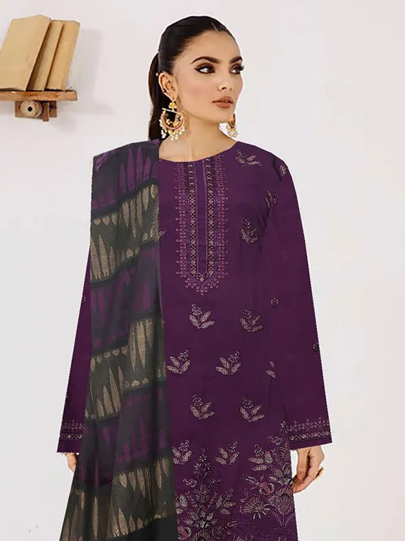Tehzeeb Embroidered Dhanak Collection 2024 By Bin Ilyas (D-06)