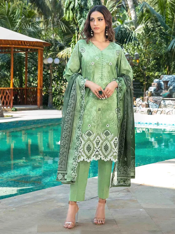 Thamina Embroidered Lawn Collection 2025 by Tawakkal Fabrics (D-1202)