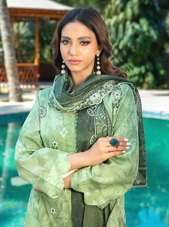 Thamina Embroidered Lawn Collection 2025 by Tawakkal Fabrics (D-1202)