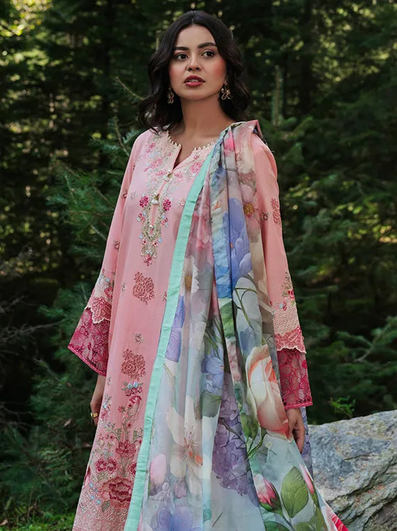 The Silent Pine Tale By Afsanah Embroidered Lawn Collection 2026 (AL-110)