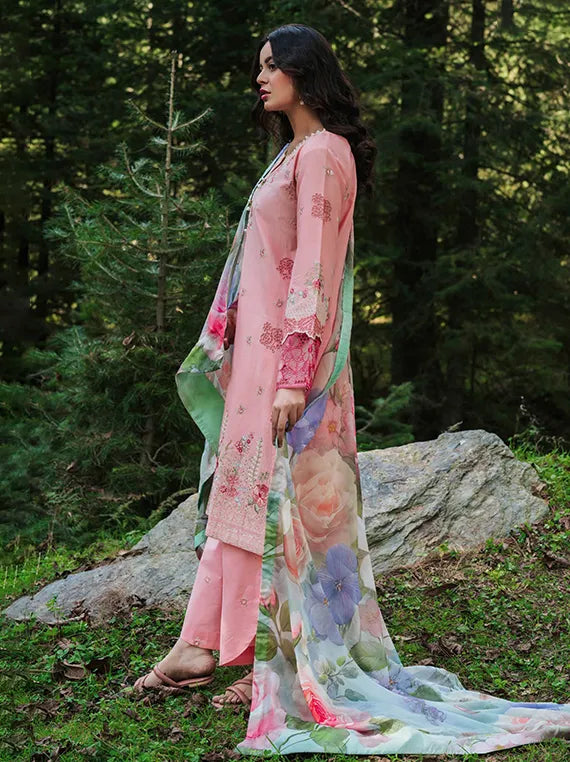 The Silent Pine Tale By Afsanah Embroidered Lawn Collection 2026 (AL-110)