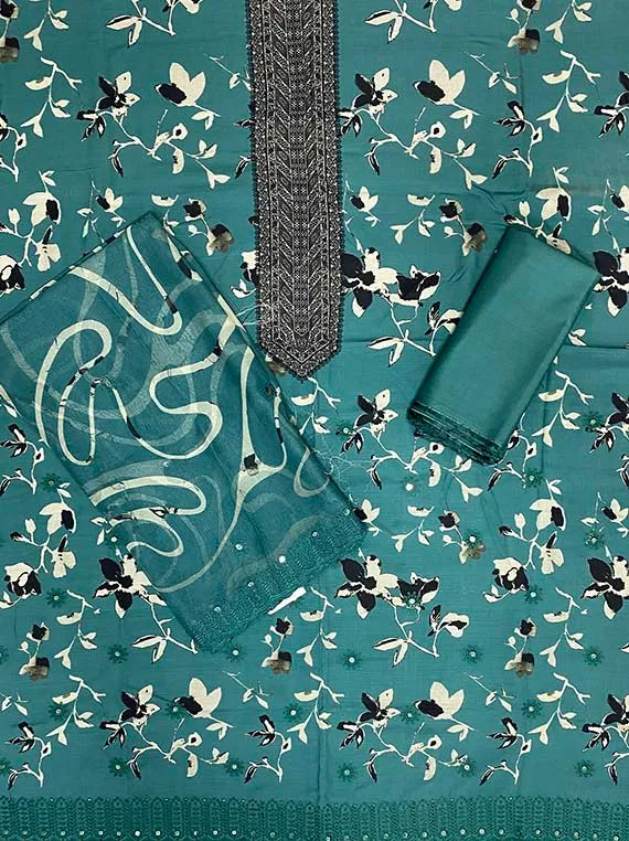 The Snuggle Embroidered Viscose Slub Linen Edit 2025 (25DK10-02)