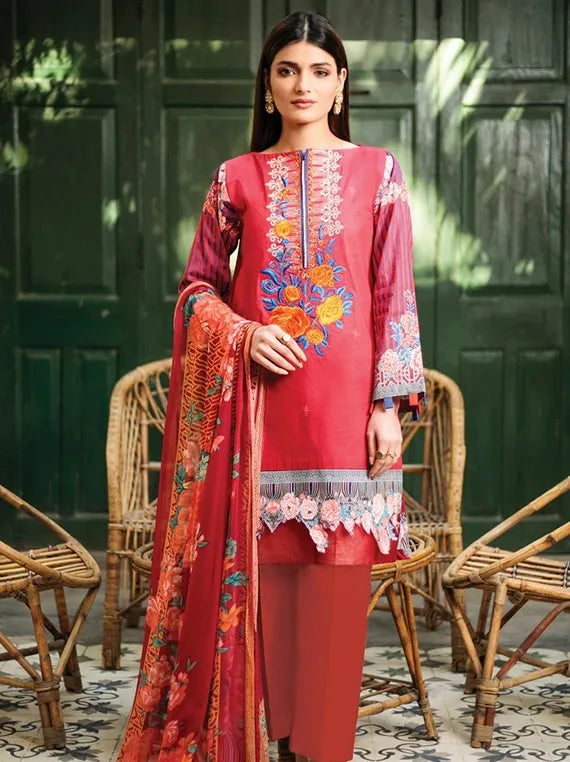Threads of Summer Lawn Collection 2025 (Orient-020-Red)