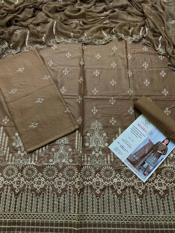 Three Piece Embroidered Lawn Collection 2024 (24DA63-10)