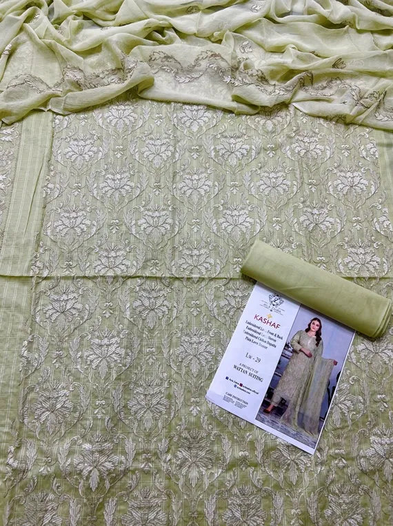 Three Piece Embroidered Lawn Collection 2024 (24DA63-14)