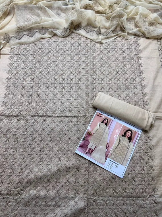 Three Piece Embroidered Lawn Collection 2024 (24DA63-23)