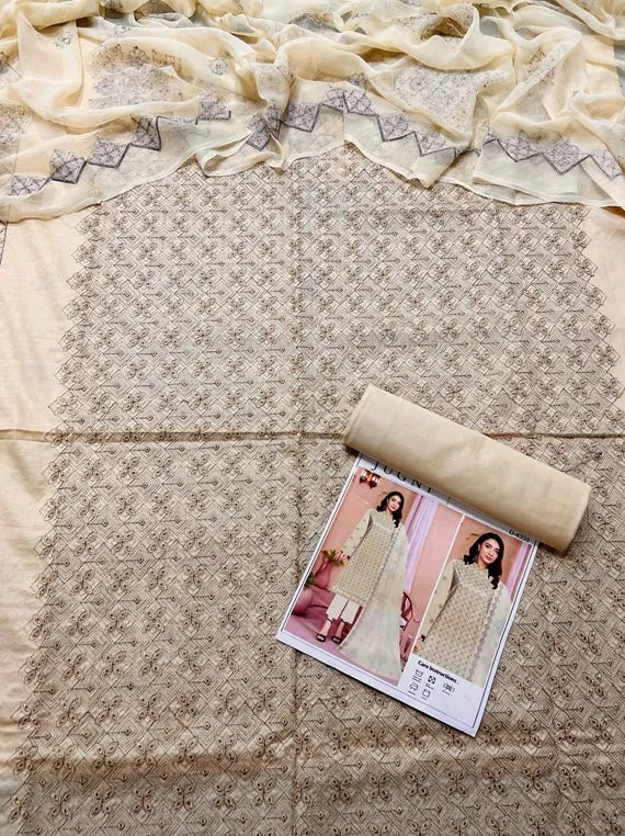 Three Piece Embroidered Lawn Collection 2024 (24DA63-29)