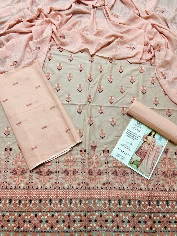 Three Piece Embroidered Lawn Collection 2024 (24DA63-3)