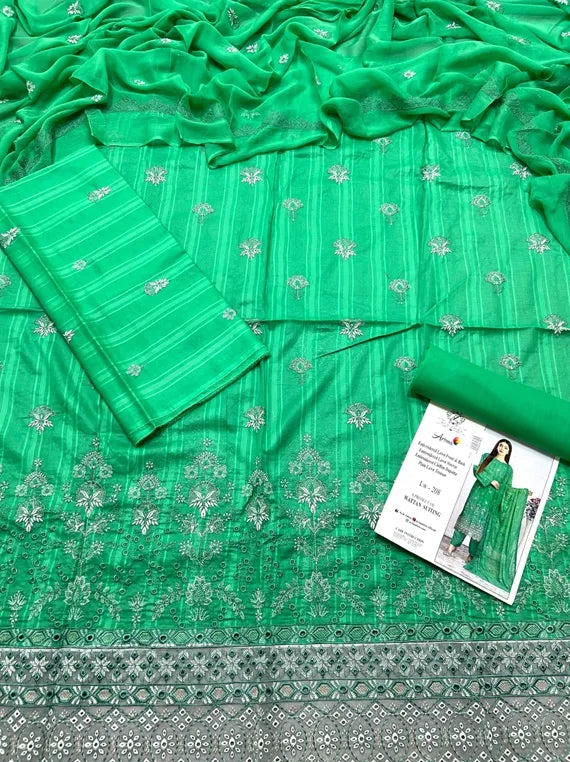 Three Piece Embroidered Lawn Collection 2024 (24DA63-5)