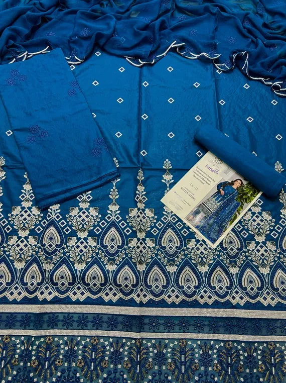 Three Piece Embroidered Lawn Collection 2024 (24DA63-6)