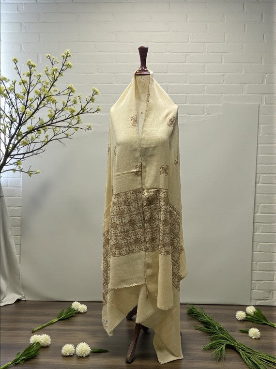 Ultra Soft Embroidery Tila Work Wool Shawl Edit 2025 DS2514