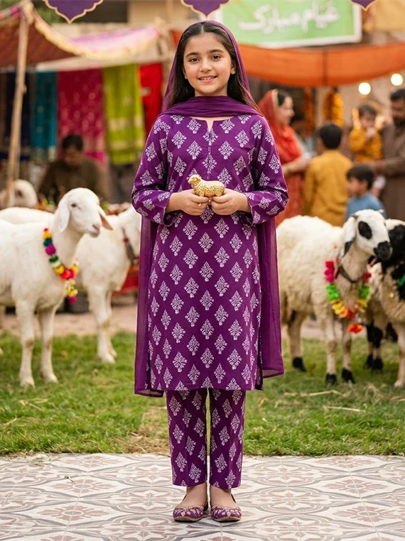 Unstitch Baby Girl EID Printed Lawn Edit 26 Vol-FA44 (D-07)