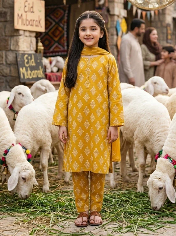Unstitch Baby Girl EID Printed Lawn Edit 26 Vol-FA44 (D-20)