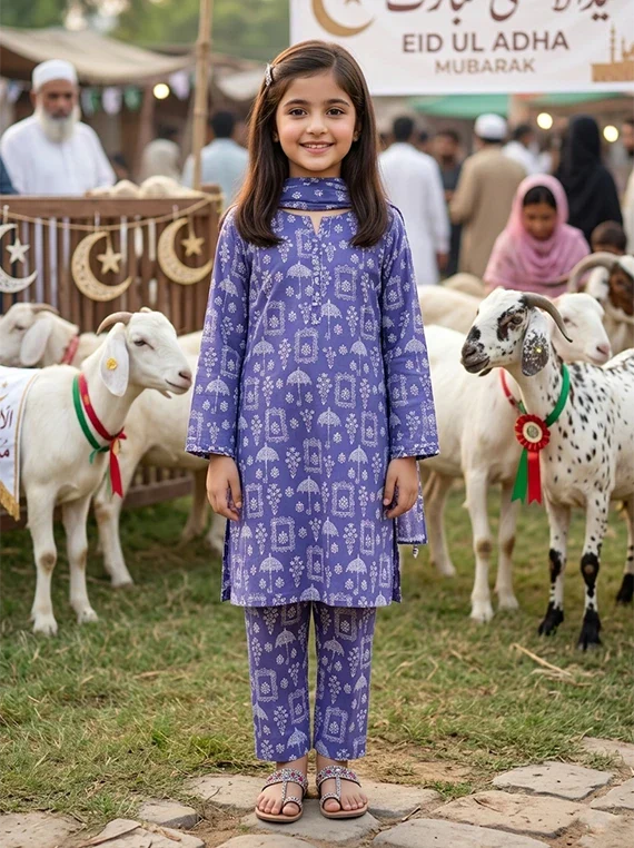 Unstitch Baby Girl EID Printed Lawn Edit 26 Vol-FA44 (D-21)