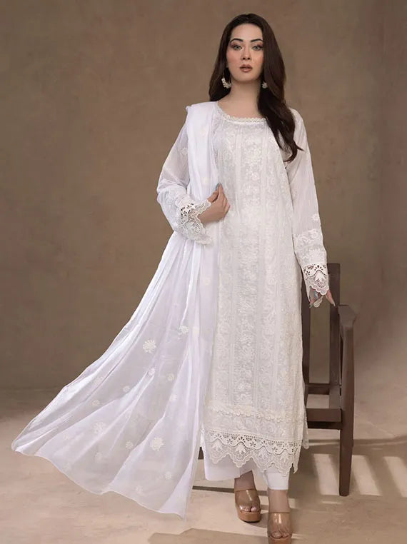 Uraan Embroidered Lawn Collection 2024 By Manizay (M-09)