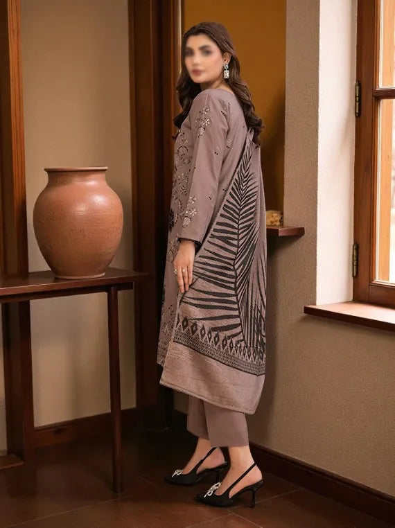 VOGUE by Fantak Embroidered Dhanak Collection 2025 (D-01)