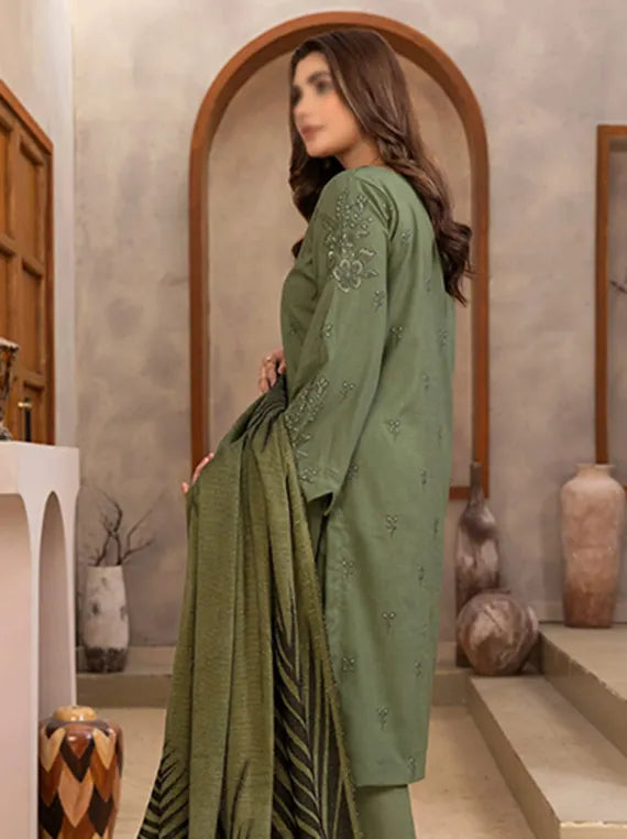 VOGUE by Fantak Embroidered Dhanak Collection 2025 (D-02)