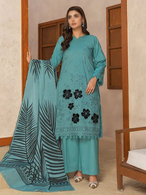 VOGUE by Fantak Embroidered Dhanak Collection 2025 (D-05)