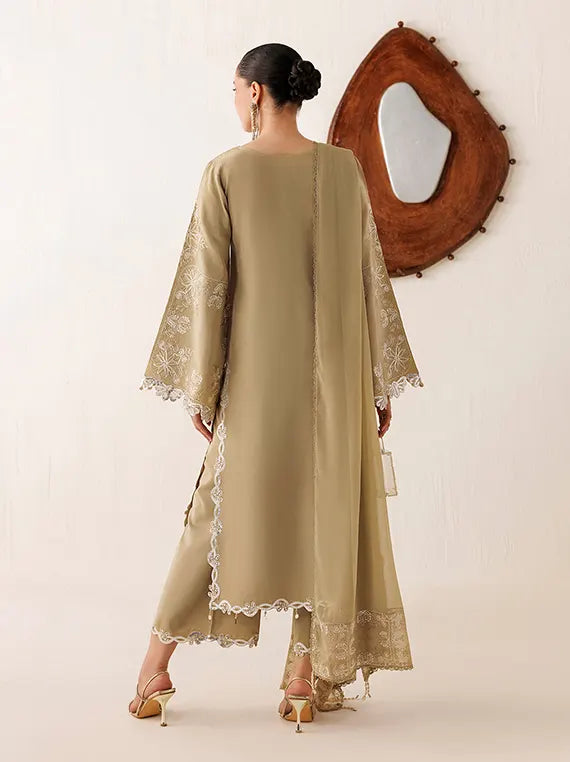 Veira by Farasha Unstitched Embroidered Raw Silk'26 (06-Ivory Sand)