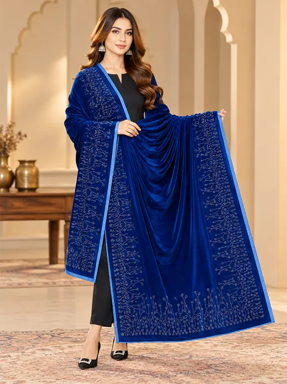 Velvet Shawl for Women Luxury Edit 2026 Vol-25DS38 (D-07)
