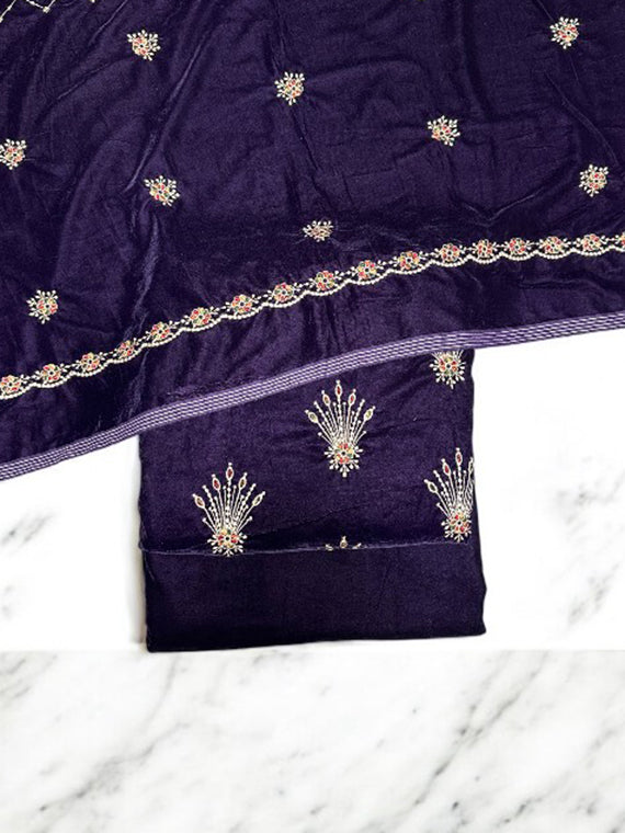 Velvet Embroidered Grace Edit 2025 Vol--IQ374 (D-01)