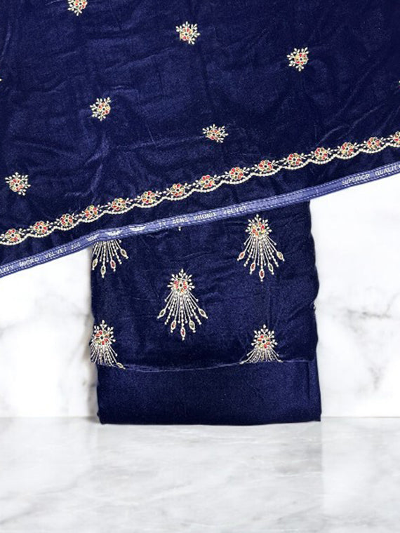 Velvet Embroidered Grace Edit 2025 Vol--IQ374 (D-04)