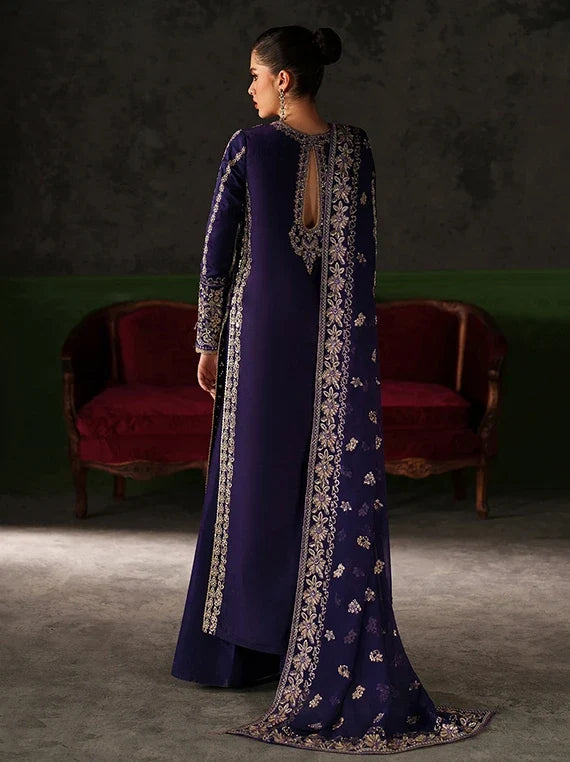 Verve by Emaan Adeel Silk Embroidered Unstitched Collection 2026 (AZURE SAPPHIRE)