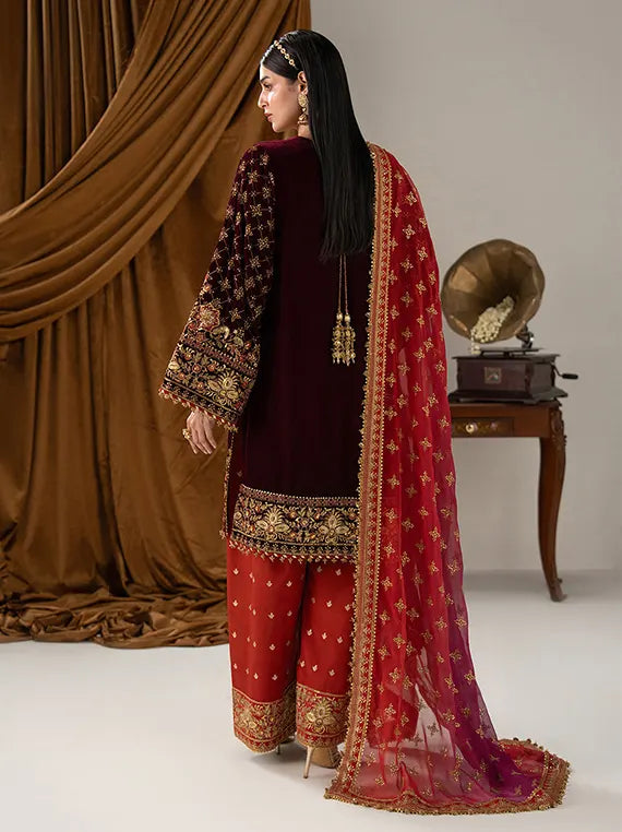 Virsa by Alizeh Unstitched Embroidered Velvet Collection'26 (2280-Chashni)