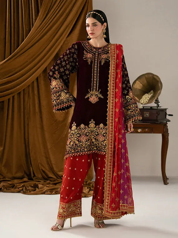 Virsa by Alizeh Unstitched Embroidered Velvet Collection'26 (2280-Chashni)
