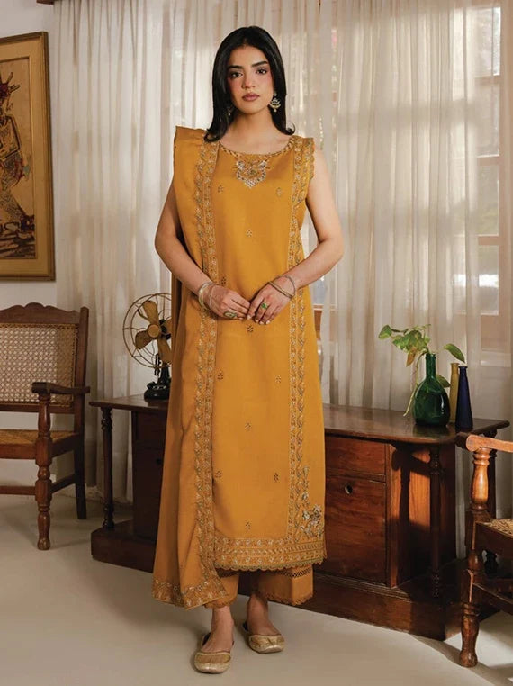 Virsa by CINQ Embroidered Karandi Unstitched Winter'26 (02-MEHER)