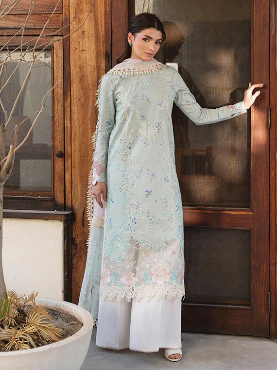 WHISPER Embroidered Lawn By Ayzel Collection 2026 Vol-1 (ZWU-0133-GLINT)