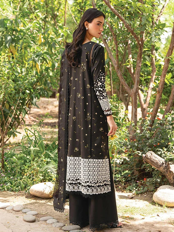 WHISPER Embroidered Lawn By Ayzel Collection 2026 Vol-1 (ZWU-0135-NIGHTVEIL)