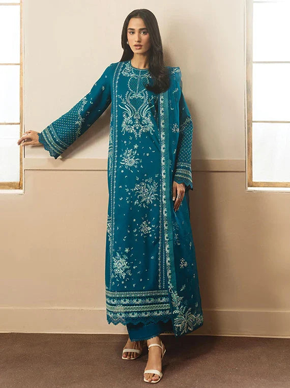 WHISPER Embroidered Lawn By Ayzel Collection 2026 Vol-1 (ZWU-0140-OLIVE)