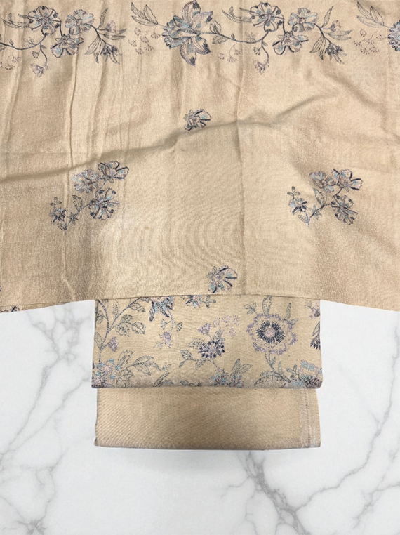 Warm Fully Embroidered Peach Leather Edit 2025 (25DR12-01)