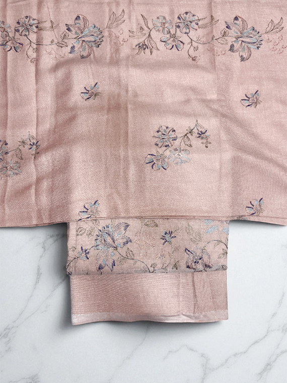 Warm Fully Embroidered Peach Leather Edit 2025 (25DR12-05)