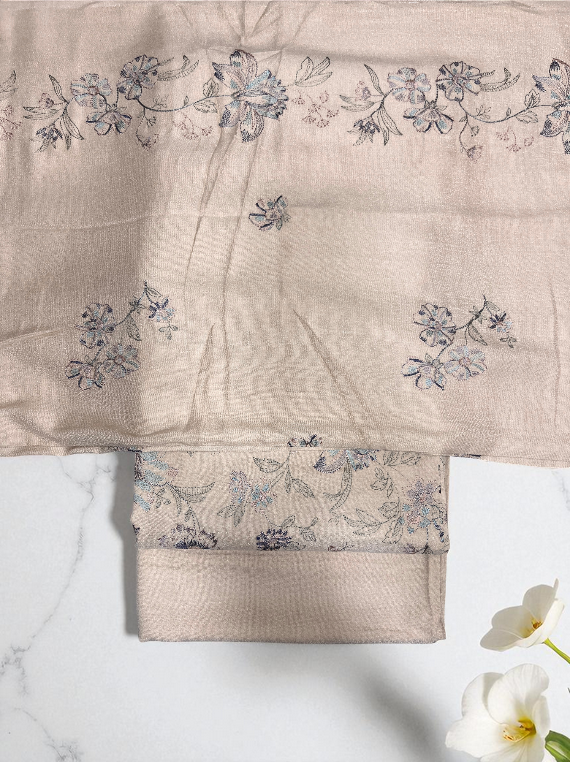Warm Fully Embroidered Peach Leather Edit 2025 (25DR12-07)