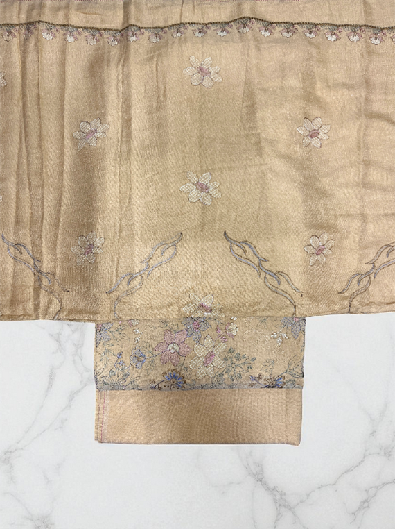 Warm Fully Embroidered Peach Leather Edit 2025 (25DR12-08)